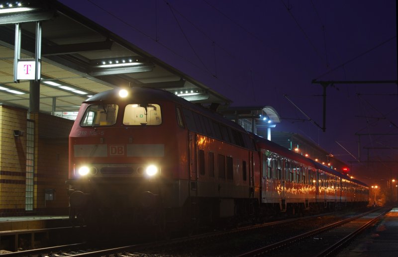 218 105 in Bad Oldesloe. 6. Dezember 2008 