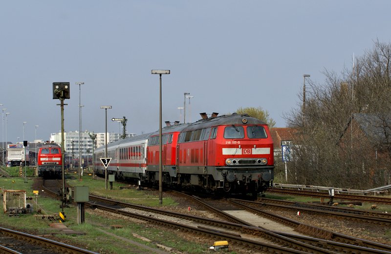 218117-0 and 218374-2 run on 16/04/2009 with an IC direction