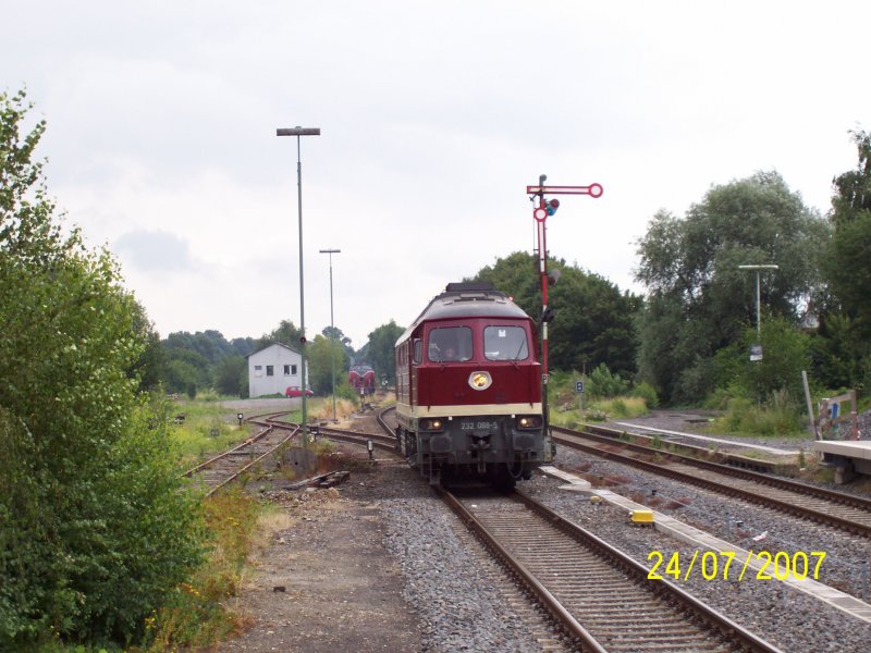 BR 232 bei Bauarbeiten in Steinfurt-Burgsteinfurt 