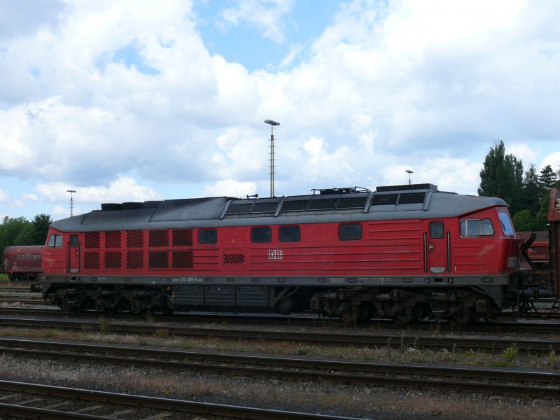 233 295-5 mit einem gemischten G�terzug in Marktredwitz! Leider konnte