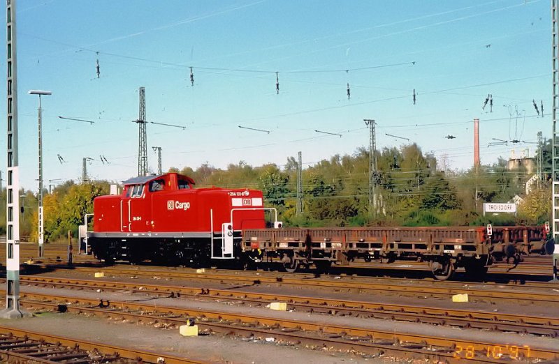 Cargo-Diesellok 234 131 am Bahnhof Troisdorf - 1996 