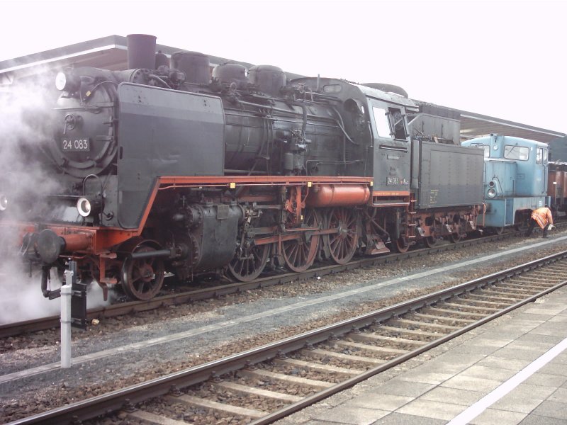 Die BR 24 083 w�hrend eines kurzen Aufenthaltes im M�rz