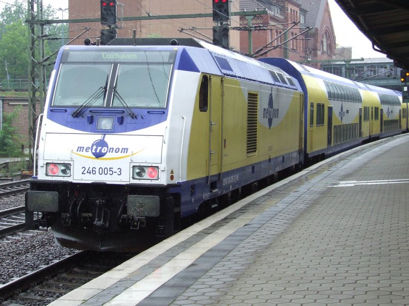 BR 246 005 der METRONOM in Hamburg-Harburg am 06.08.2008. 