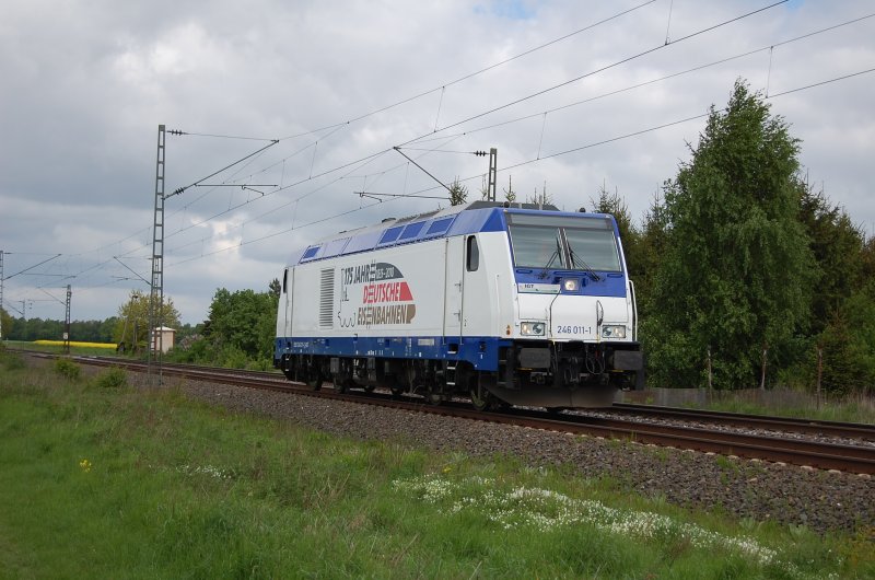246 011-1 175 Jahre Deutsche Eisenbahnen am 04.05.2009 bei Woltorf