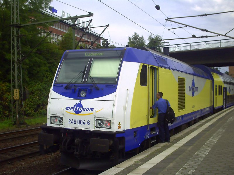 Metronom Traxx Diesellok BR 246 004-6 in Hamburg Harburg Gleis