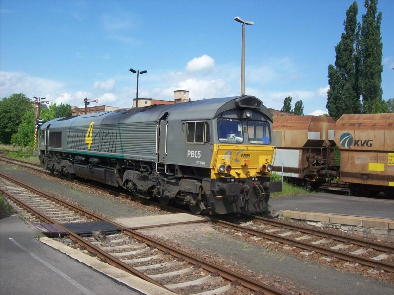 PB05 von Rail4Chem Rangiert in Zeitz um die Beladenen Braunkohle