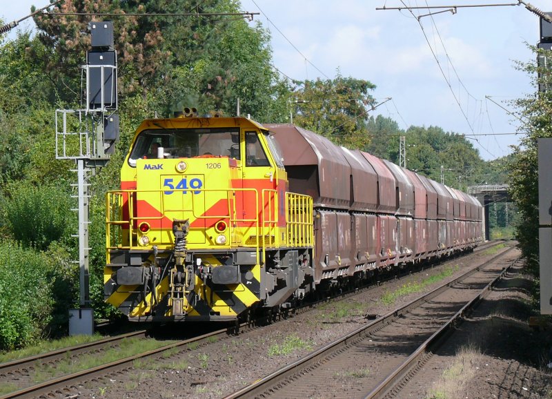 Lok Nr. 549 der EH durchf�hrt Lintorf. Durch die Perspektive