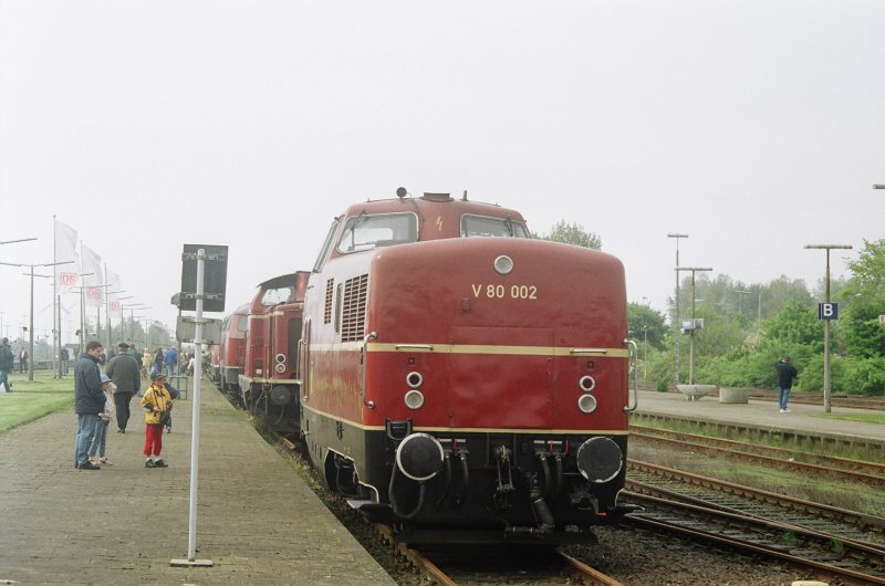 V80 002 zum 40 j�hrigem Jubil�um der Vogelfluglinie in Puttgarden.
24.05.2003