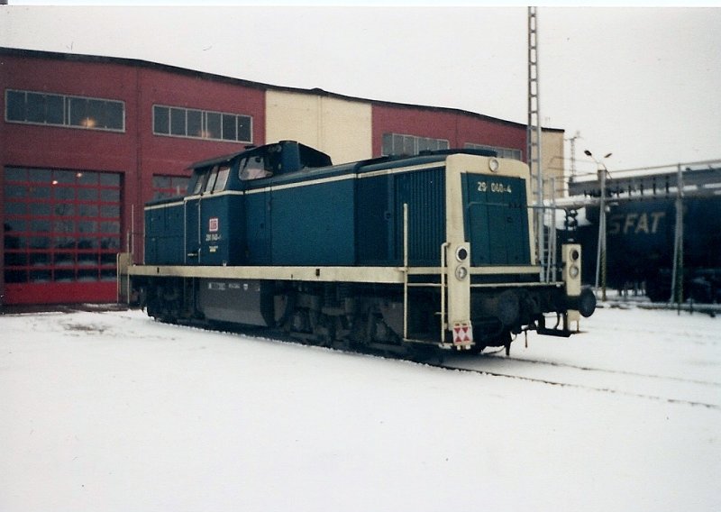 The 291 040 in the known Bundesbahnfarbgebung in February 2001