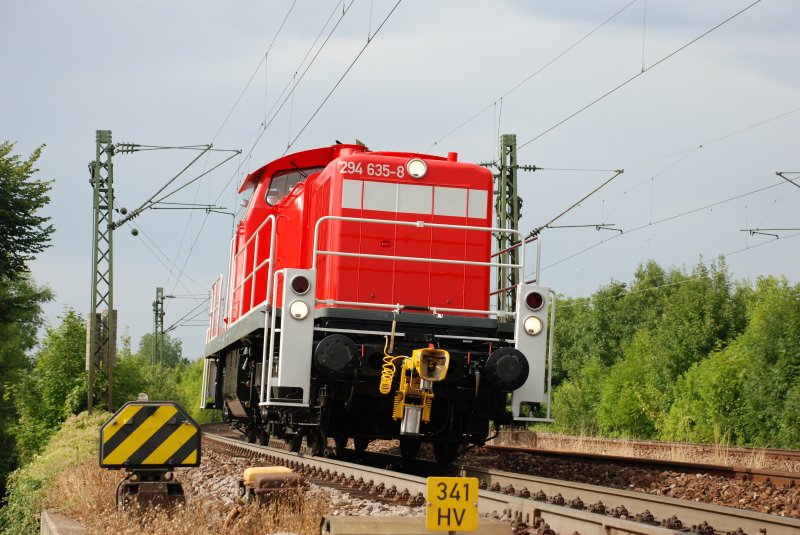 BR 294 635-8 auf dem Weg nach Ludwigsburg am 7.08.2008.