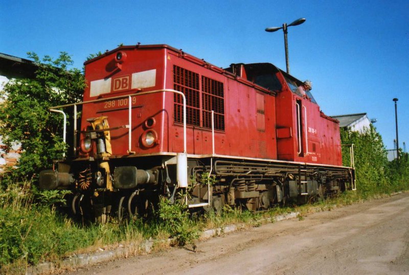 298 100-9 stand im Mai 2007 im Hbf Gera. 