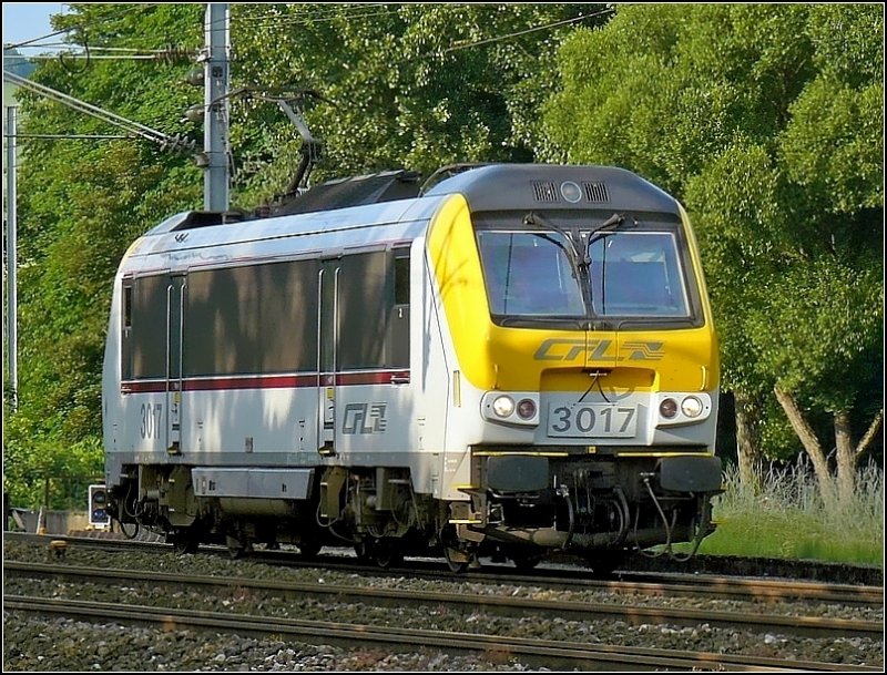 E-Lok 3017 aufgenommen am 14.06.08 w�hrend einer Leerfahrt durch den