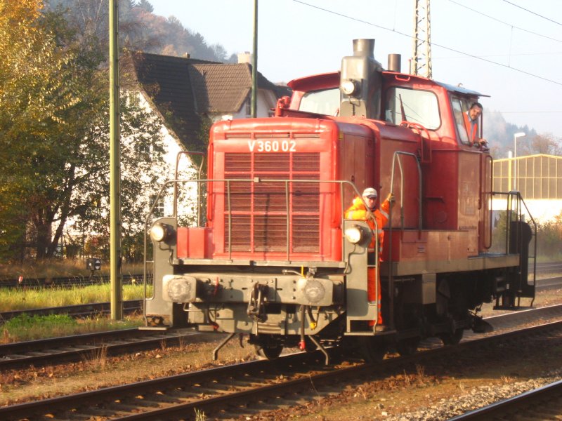 V 360 02 beim Rangieren in Hausach 2.11.07 