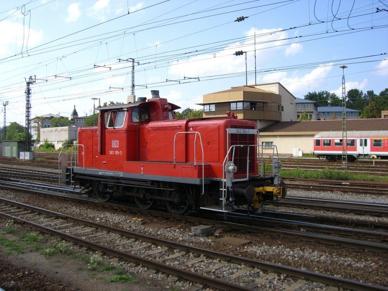 363 155 rangiert in Regensburg am 14.08.2007 