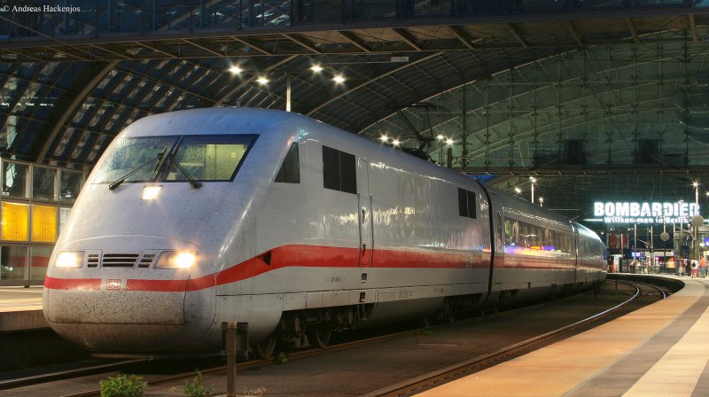 401084-9 on as ICE *** (XX-XX) in Berlin Hbf 01.08.2009
