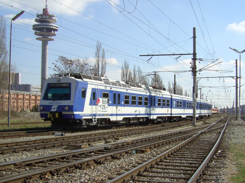 Der 4020 207 am 15.03.2008 bei der Einfahrt in Wien
