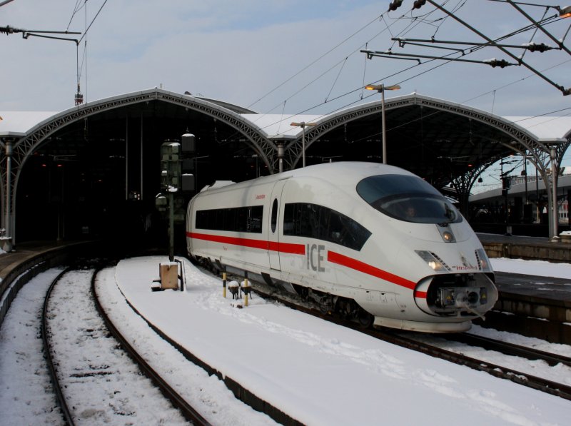 An ICE 3 with the inscription Hispeed on 05.01.2009 when