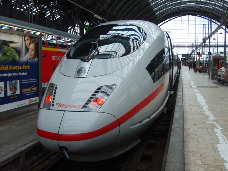 ICE 127 (NS-Hispeed) coming from Amsterdam Centraal. Frankfurt (Main), 2:08:09