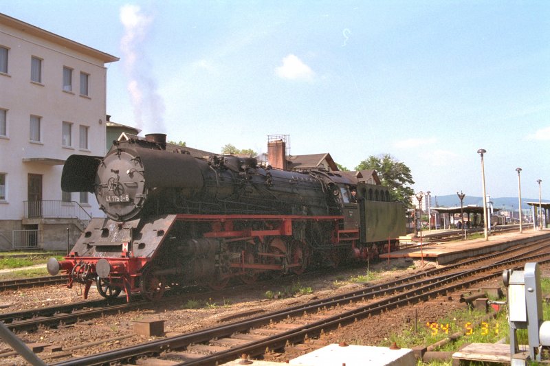 BR 41 in Bad Salzungen, 1994 (automatically translated, Powered by