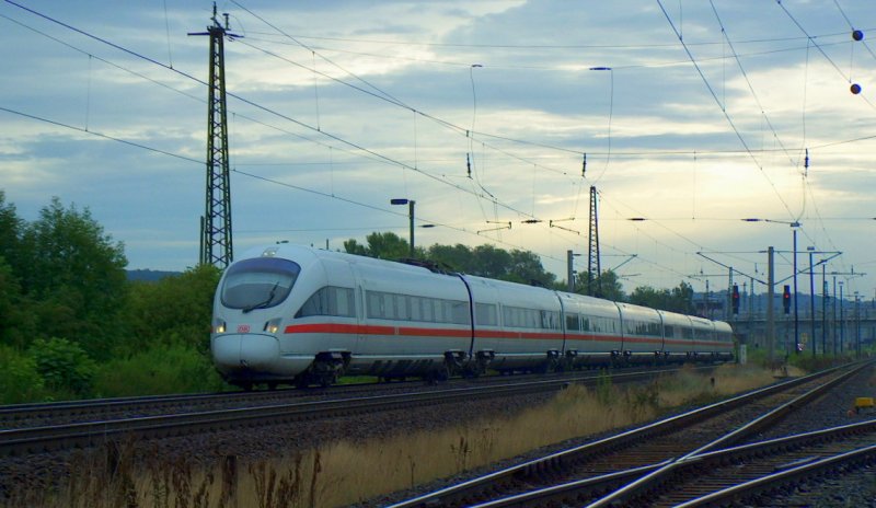 DB 411018-5 "Plauen / Vogtland" as ICE 1503 by Halle