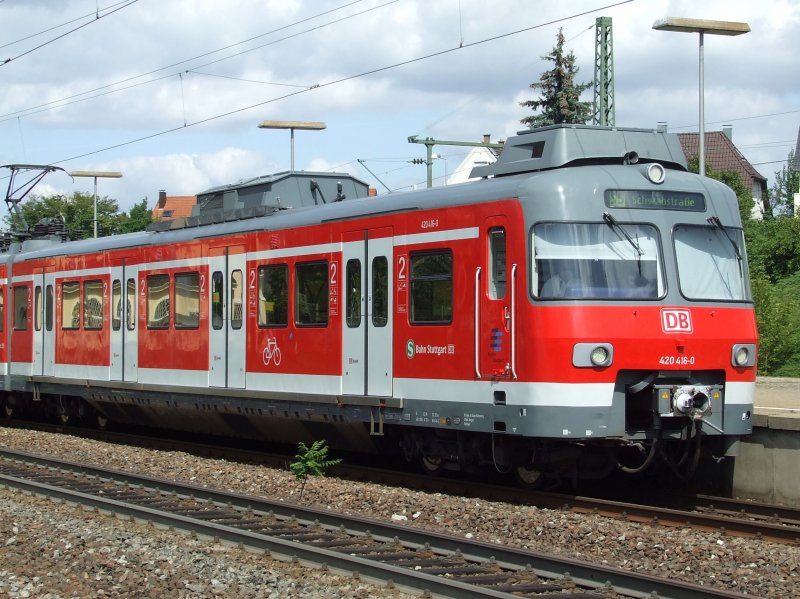 ET 420 416 Plus Asperg the station on the S5