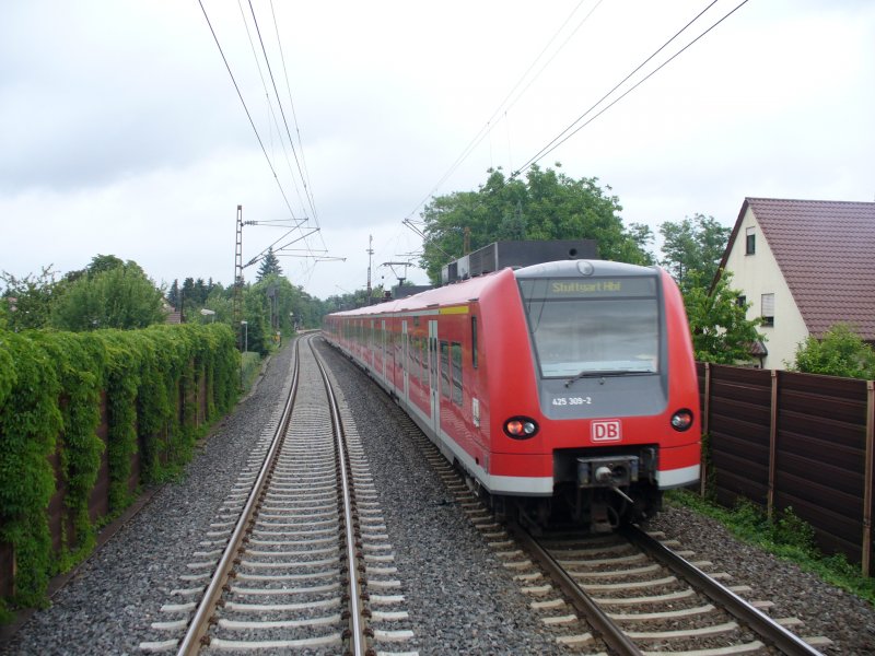 424 309-2 als RE nach Stuttgart kurz vor Sersheim. 