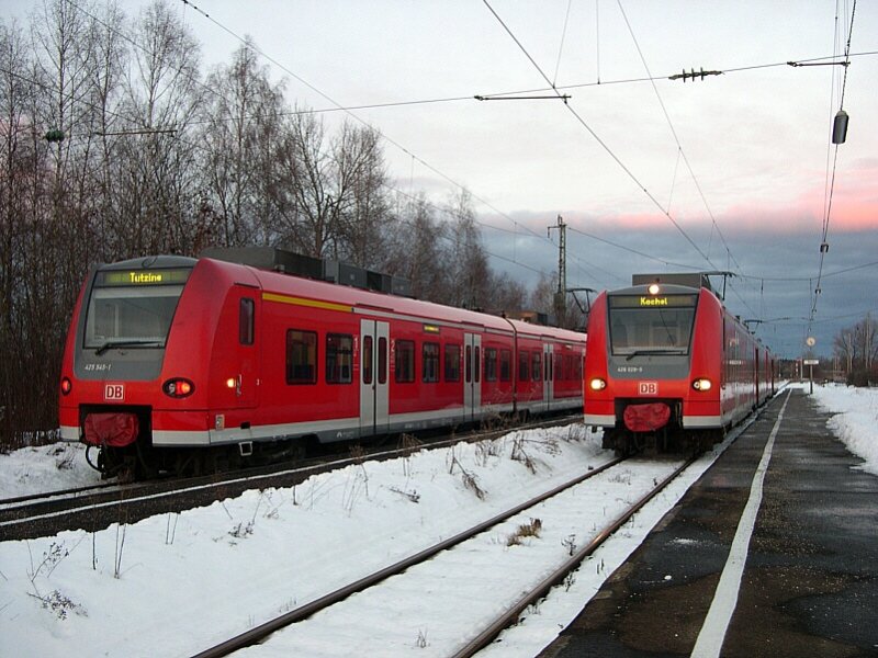 Oberbayern 2004 - Am Heiligen Abend 2004 kreuzen sich in