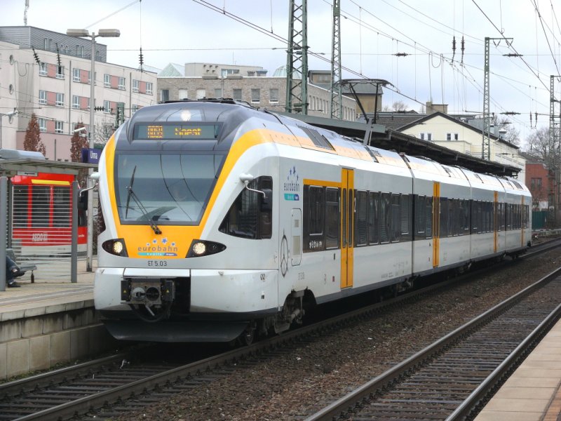 ET 5.03 der Eurobahn in Unna am 12.2.2009 