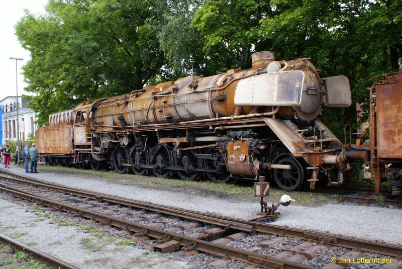 06.09.2008. Br 45 010 bei den Meininger Dampflok Tagen 2008.