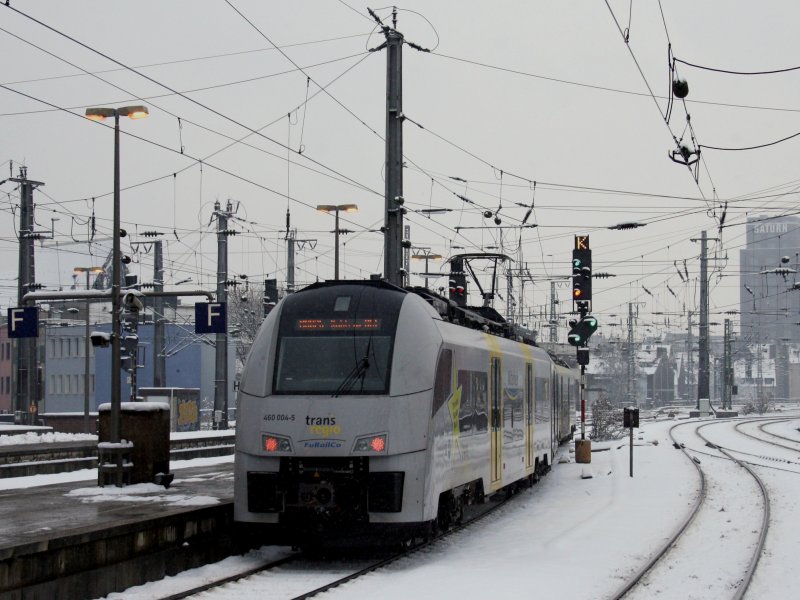 Der 460 004 am 05.01.2009 bei der Ausfahrt aus dem