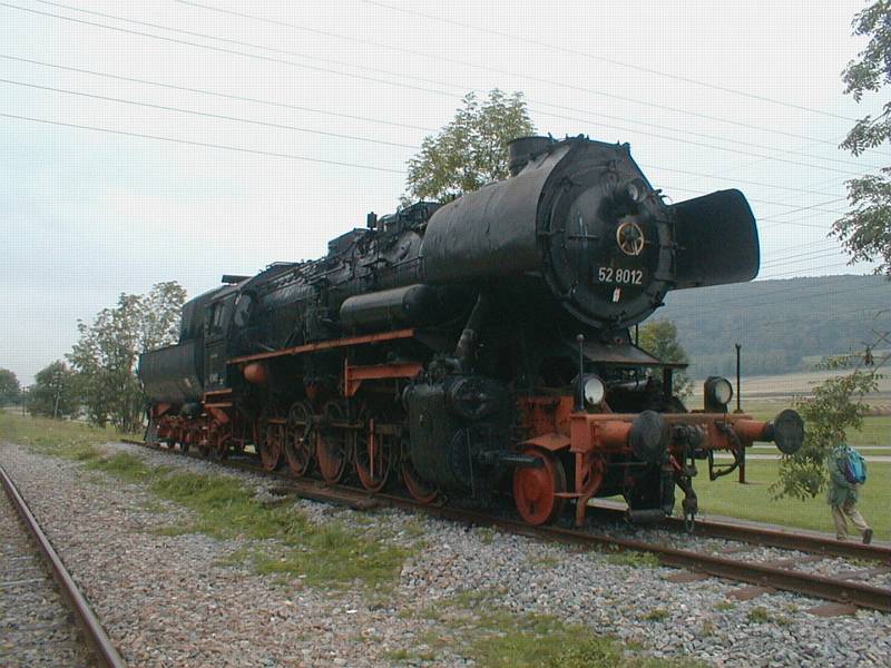 WTB Lok 52-8012am 06.09.00 in Blumberg(Schrottlok) 