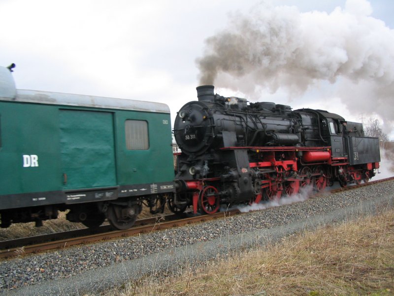 Zwönitz 03/28/2009 farewell voyage of the 503,648th 58 311 at