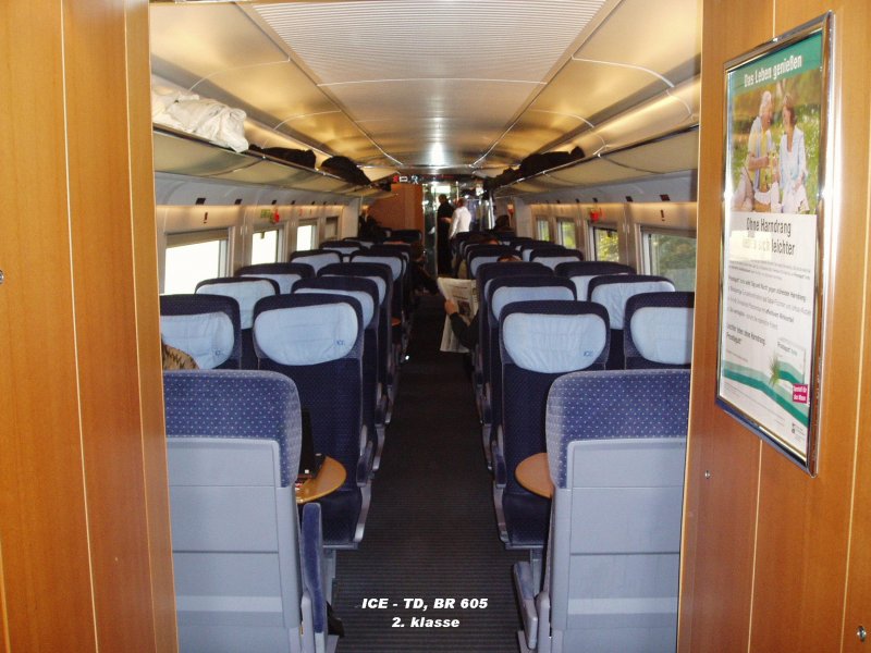 ICE-TD, Baureihe 605, 2. Klasse w�hrend einer Probefahrt am 24.11.2007