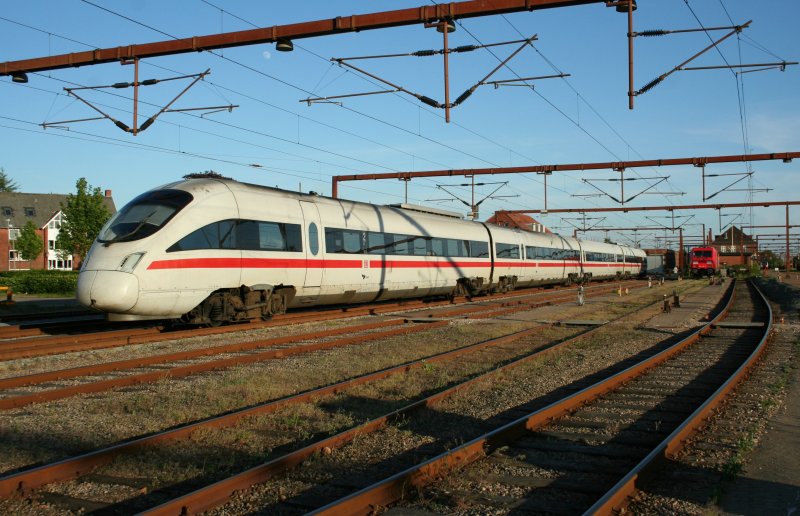 ICE 605007-4 with the evening train to Fredericia on 05/16/2008