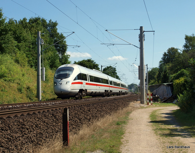 ICE 38 Kopenhagen - Berlin-Ostbahnhof legt sich am 16.07.09 kurz