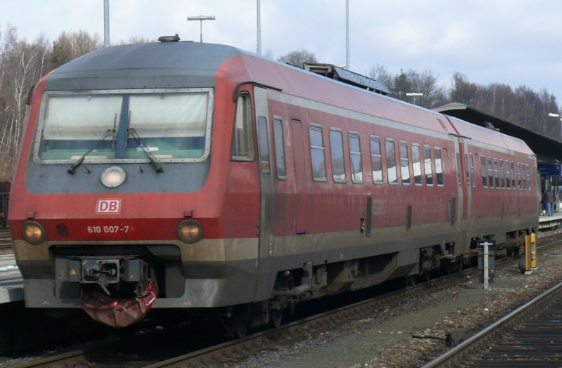610 007-7 mit RE von Eger/Cheb nach N�rnberg Hbf bei