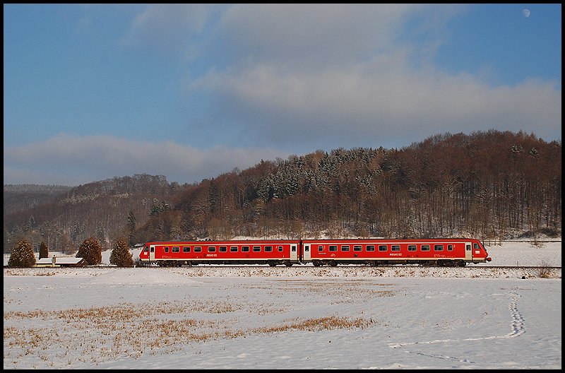 Dieser 611er war Anfang Januar 2009 auf dem Weg nach
