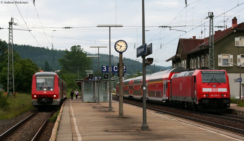 611 009-2 als RE 3205 (St.Georgen(Schwarzw)-Ulm Hbf) und IRE 4700