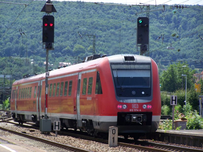 On June 16, 2007 drove the Br.612 574-4 "Allgäu-franc Express"