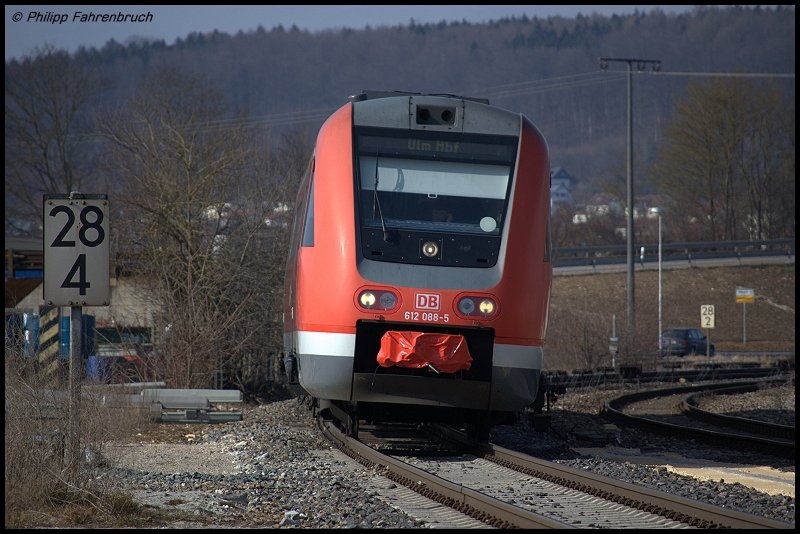 612 088-5 legt sich zur Mittagszeit des 23.02.08 als IRE