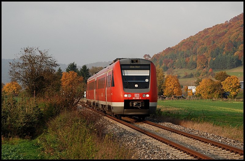 612 089 is on the way to Ulm Hbf as