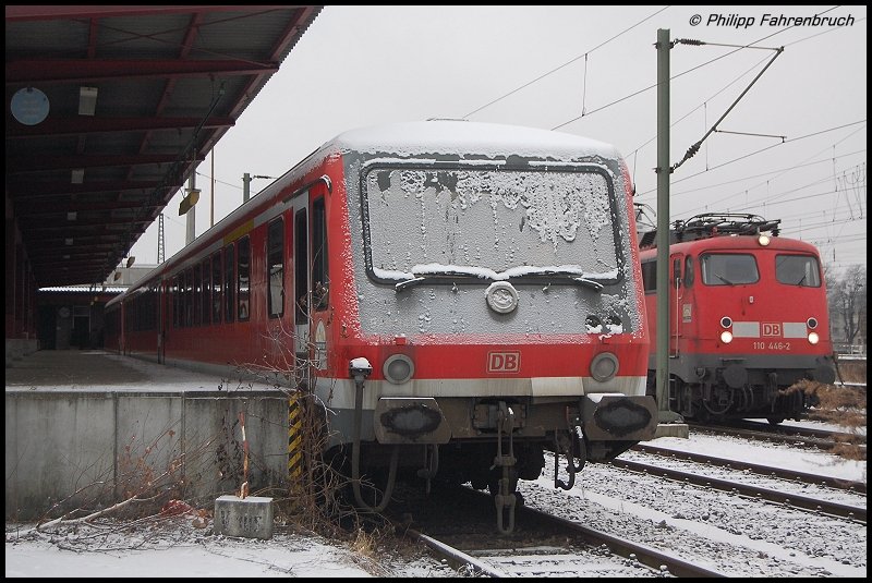 Seit l�ngerem schon stehen in Ulm Hbf drei schrottreife 628er-Steuerwagen
