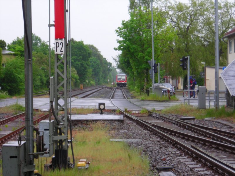 VT628/928 at the entrance to the station Soltau (05/17/2008) (automatically