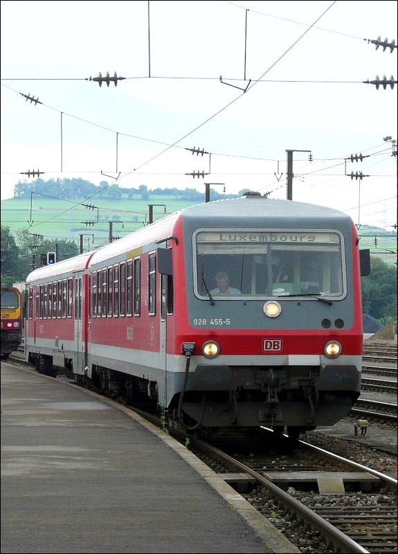 Was macht denn der DB Triebzug 628/928 455-5 in Ettelbr�ck?