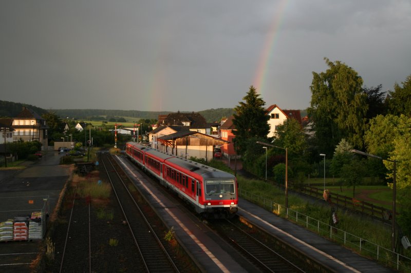 2x 628er als RB 25276 von Alsfeld nach Giessen hier