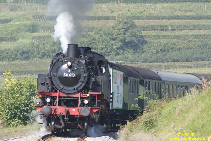 BR 64 419 of the Kaiserstuhl, as Leihlok for Rebenbummler