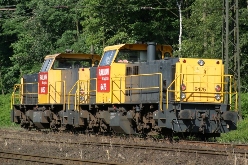 Railion 6475 und 6492 am 19.6.09 in Duisburg-Neudorf 