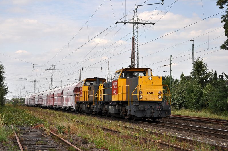 Railion 6463 + 6466 Lintorf Ratingen 26 Augustus 2009 