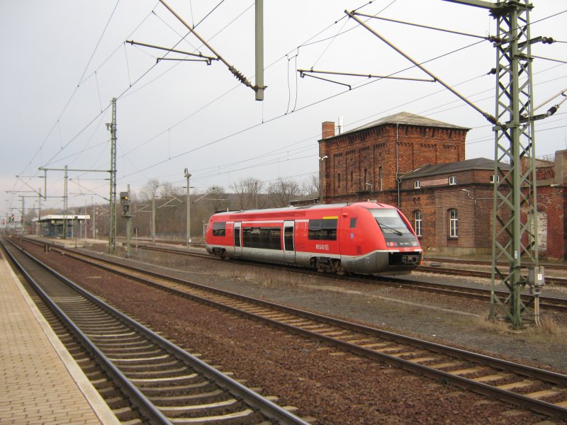 Ein Walfisch BR 641 f�hrt in den Bahnhof Gotha ein.