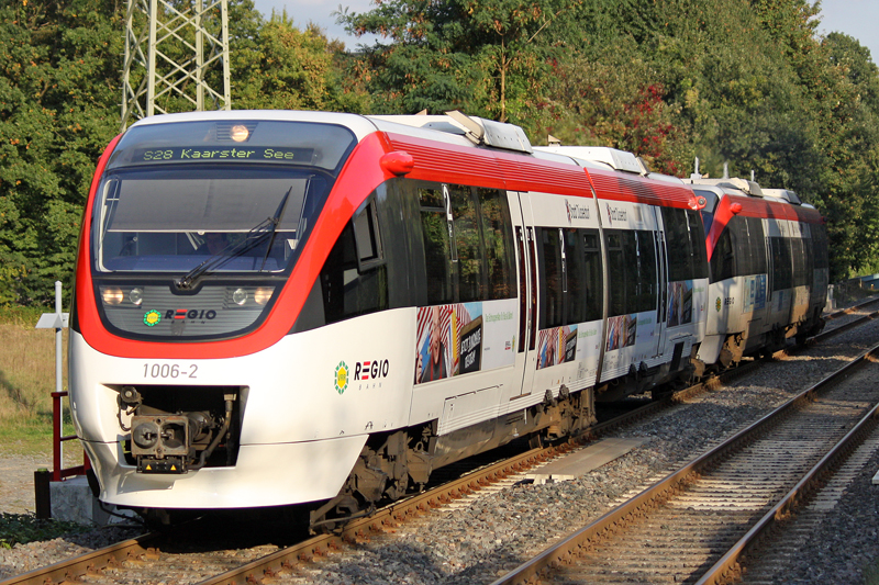 1006-2 of the Regiobahn Mettmann in Erkrath Nord, on 25,09,09